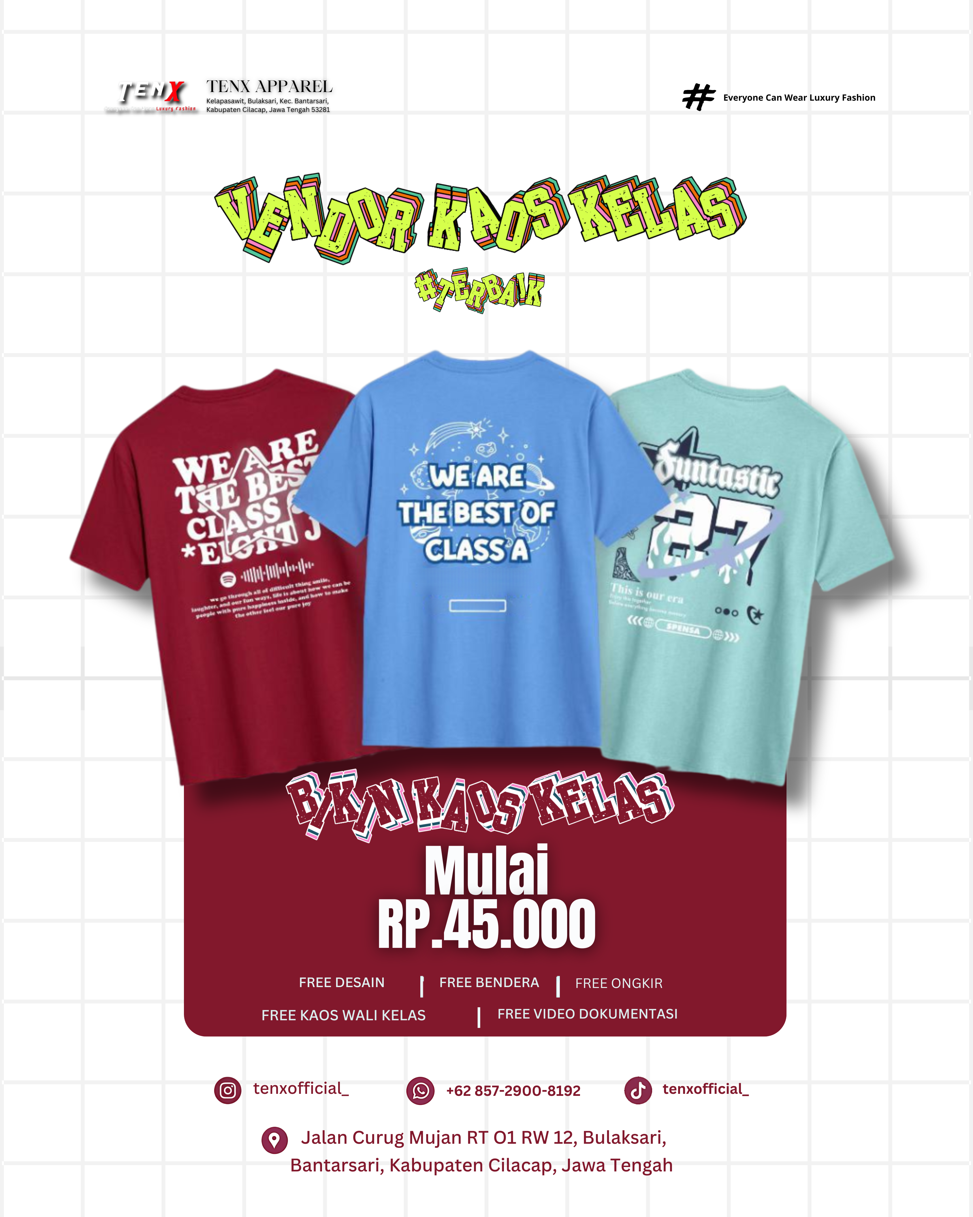 Promo Kaos Kelas TenX Apparel